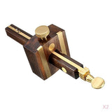 Maxbell 2Pcs Wood Marking Gauge Wood Scribe Mortise With Brass Screw Measuring Tool