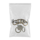 Maxbell 10Pcs Round Push Gate Snap Hooks Spring Ring Clasp Carabiner Bronze Silver