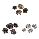 Maxbell 90 Sets Metal Snap Buttons Press Stud Popper Fasteners Sliver Bronze Black