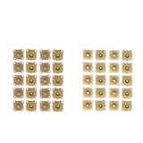 Maxbell 20 Sets Sew In Magnetic Bag Clasps for Craft Clothing Bag 14mm 18mm Bronze