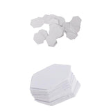 Maxbell 200Pcs Hexagon English PAPER PIECING Quilting Templates White 26mm 42mm