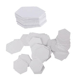 Maxbell 200Pcs Hexagon English PAPER PIECING Quilting Templates White 26mm 42mm