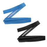 Maxbell Non-slip Stretchy Tennis Racquet Sweat Fishing Rod Grip Tape Blue and Black