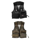 Maxbell Multi-Pocket Mesh Vest Fishing Photography Quick-Dry Jacket L Two Color