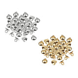 Maxbell 400Pcs Plastic Half Round Shape Bell Beads Cap with Loop Finding Gold&Silver