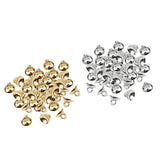 Maxbell 400Pcs Plastic Half Round Shape Bell Beads Cap with Loop Finding Gold&Silver