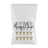 Maxbell 20 Pcs Crown Shaped Spacer Loose Beads Jewelry Charms Connector Gold& Silver