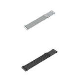 Maxbell 2pcs Watch Mesh Loop Wrist Band Strap Magnet Clasp Replacement Silver&Black