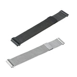 Maxbell 2pcs Watch Mesh Loop Wrist Band Strap Magnet Clasp Replacement Silver&Black