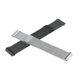 Maxbell 2pcs Watch Mesh Loop Wrist Band Strap Magnet Clasp Replacement Silver&Black