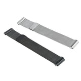 Maxbell 2pcs Watch Mesh Loop Wrist Band Strap Magnet Clasp Replacement Silver&Black