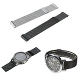 Maxbell 2pcs Watch Mesh Loop Wrist Band Strap Magnet Clasp Replacement Silver&Black
