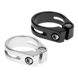 Maxbell 2x Aluminium Alloy Quick Release Mountain Bike Seat Post Clamp Silver&Black