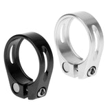 Maxbell 2x Aluminium Alloy Quick Release Mountain Bike Seat Post Clamp Silver&Black