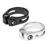 Maxbell 2x Aluminium Alloy Quick Release Mountain Bike Seat Post Clamp Silver&Black