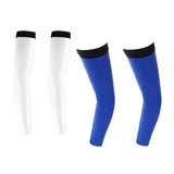Maxbell Cycling Golf Arm Sleeves Sun UV Protection Bicycle Arm Warmers White&Blue