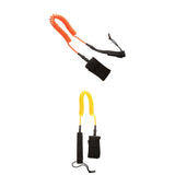 Maxbell 10ft Coiled SUP Surfboard Surfing Board Leash Double Swivel Yellow&Orange