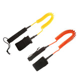 Maxbell 10ft Coiled SUP Surfboard Surfing Board Leash Double Swivel Yellow&Orange