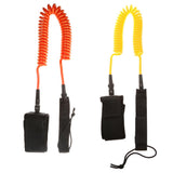 Maxbell 10ft Coiled SUP Surfboard Surfing Board Leash Double Swivel Yellow&Orange