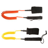 Maxbell 10ft Coiled SUP Surfboard Surfing Board Leash Double Swivel Yellow&Orange