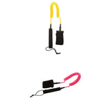 Maxbell 10ft Coiled SUP Surfboard Surfing Board Leash with Double Swivel Pink&Yellow