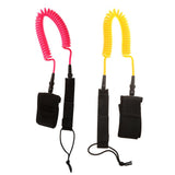 Maxbell 10ft Coiled SUP Surfboard Surfing Board Leash with Double Swivel Pink&Yellow