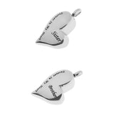Maxbell 2 Pieces Brother Sister Forever In My Heart Stainless Steel Heart Pendant