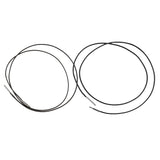 Maxbell 2 Pieces 1mm Black Wax Cord Stainless Steel Push Bayonet Clasp Necklace DIY