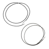 Maxbell 2 Pieces 1mm Black Wax Cord Stainless Steel Push Bayonet Clasp Necklace DIY