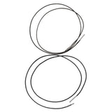 Maxbell 2 Pieces 1mm Black Wax Cord Stainless Steel Push Bayonet Clasp Necklace DIY