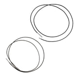 Maxbell 2 Pieces 1mm Black Wax Cord Stainless Steel Push Bayonet Clasp Necklace DIY