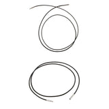 Maxbell 2 Pieces 1.5mm 1mm Black Wax Cord Rope Push Bayonet Clasp DIY Necklace 18''