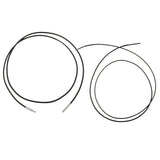 Maxbell 2 Pieces 1.5mm 1mm Black Wax Cord Rope Push Bayonet Clasp DIY Necklace 18''