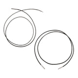 Maxbell 2 Pieces 1.5mm 1mm Black Wax Cord Rope Push Bayonet Clasp DIY Necklace 18''