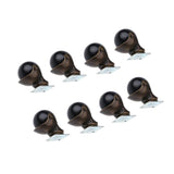 Maxbell 8pcs 2'' Swivel Ball Caster PP Wheels with Brake Lock Screw-in Universal