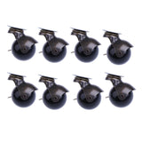 Maxbell 8 Pcs 1.5'' Swivel Ball Caster PP Wheels with Brake Lock Screw-in Universal