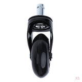 Maxbell 5 Pcs 2.5'' Swivel Caster PU Wheels For Hardwood Floor Universal Replacement