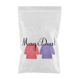 Maxbell 2x Kids Long Sleeve Apron Drawing Painting Waterproof Smock Red Purple