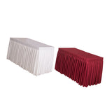 Maxbell 2x Tablecloth Table Skirt Cover For Wedding Banquet Decor White Red 47inch