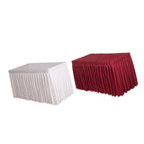 Maxbell 2x Tablecloth Table Skirt Cover For Wedding Banquet Decor White Red 47inch