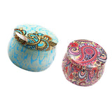 Maxbell 2x Tinplate Box Cookies Candy Storage Jar for Christmas Wrapping Gifts