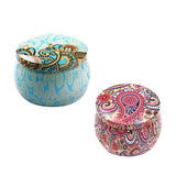 Maxbell 2x Tinplate Box Cookies Candy Storage Jar for Christmas Wrapping Gifts