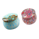 Maxbell 2x Tinplate Box Cookies Candy Storage Jar for Christmas Wrapping Gifts