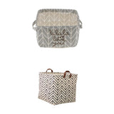 Maxbell 2x Cute Reusable Square Storage Basket Laundry Bin Home Organiser Makeup Box