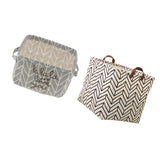 Maxbell 2x Cute Reusable Square Storage Basket Laundry Bin Home Organiser Makeup Box
