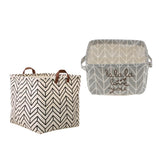 Maxbell 2x Cute Reusable Square Storage Basket Laundry Bin Home Organiser Makeup Box