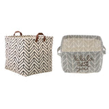 Maxbell 2x Cute Reusable Square Storage Basket Laundry Bin Home Organiser Makeup Box