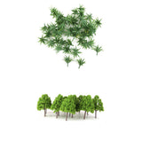 Maxbell 70x Green Plastic Tree Grass Model Train Railway Layout Scenery Decoration