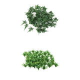 Green Plastic Heart&Sword Shaped Leaves Grass Ground Cover HO OO for Diorama