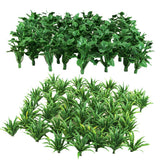 Green Plastic Heart&Sword Shaped Leaves Grass Ground Cover HO OO for Diorama
